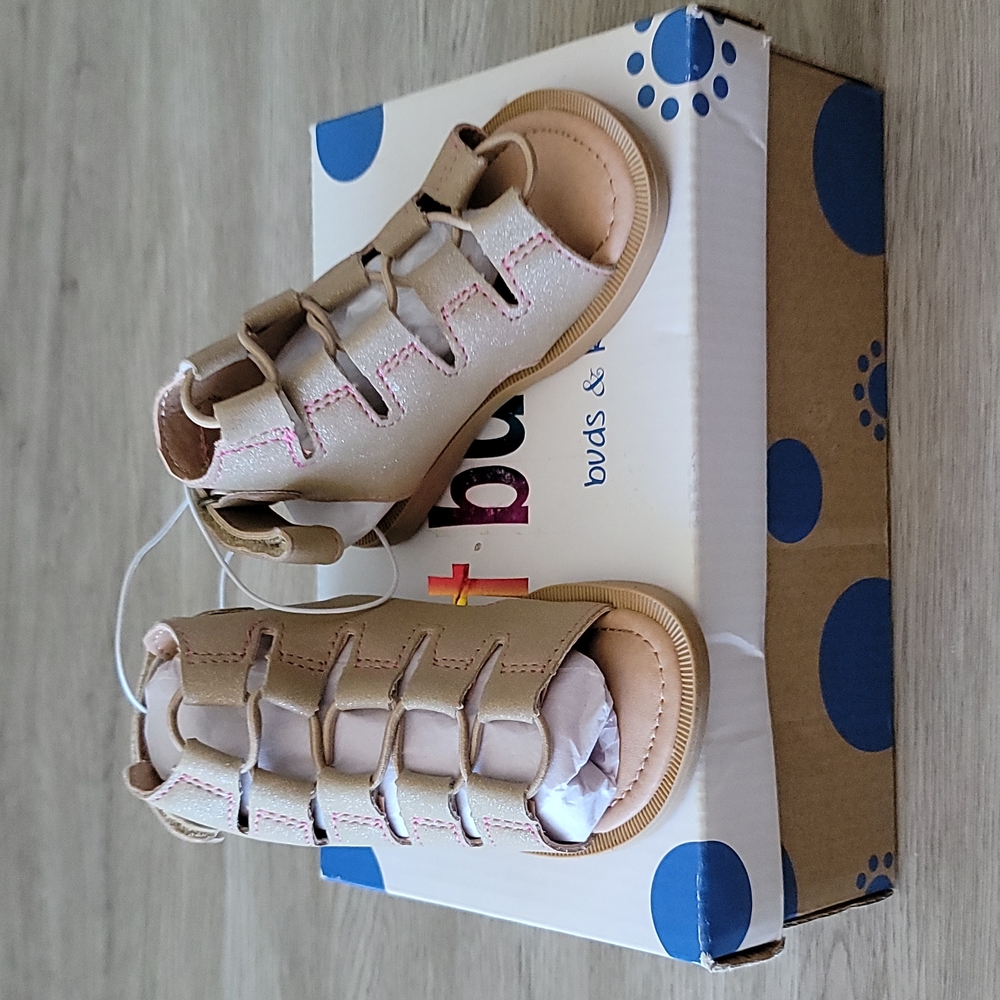 Just Buds Jordyn Toddler Gladiator Tan Sandals